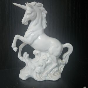 Antique White Ceramic Unicorn OMC Japan